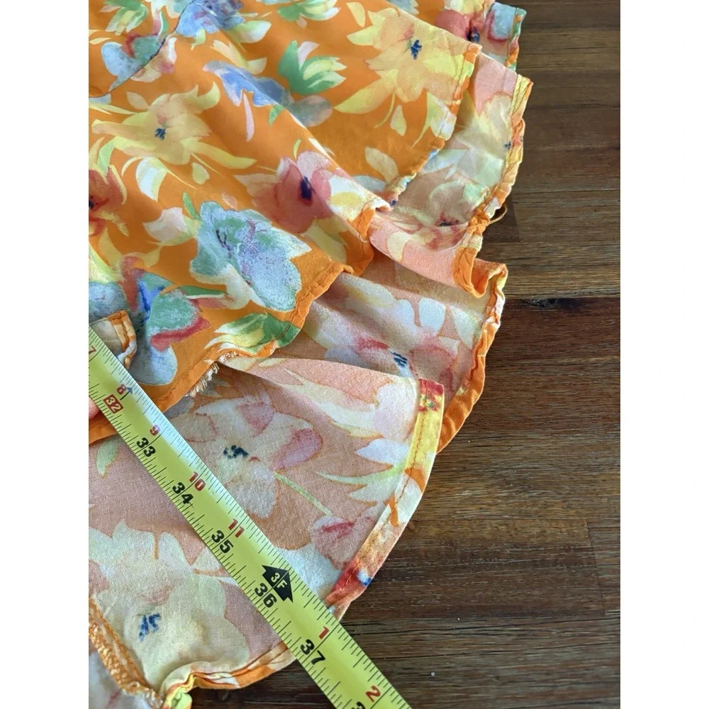 Cynthia‎ Rowley Skirt Womens Medium Multicolor Floral Boho Button Front Maxi